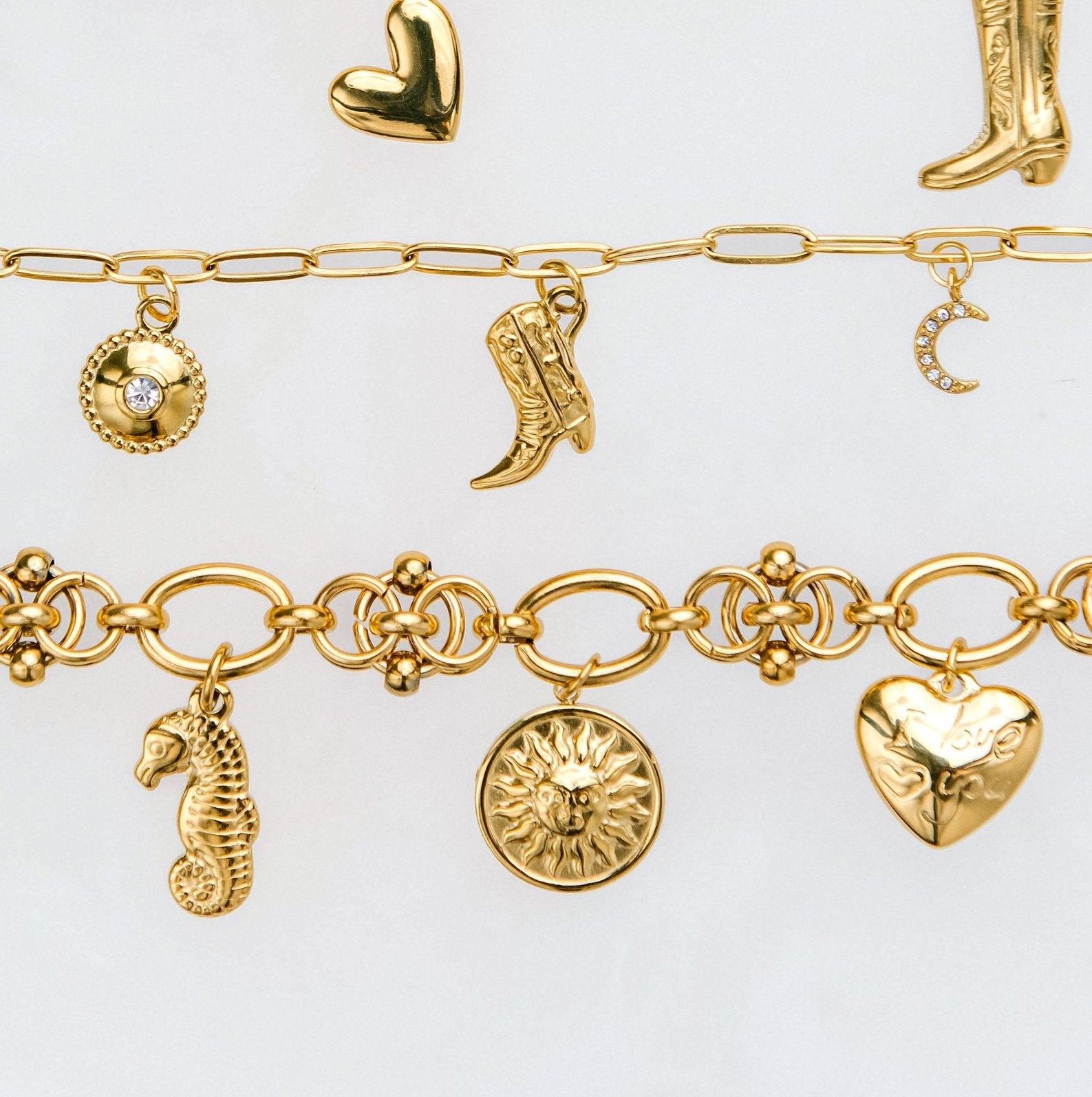 Golden Sun Charm - Luisa Luxe gold jewellery