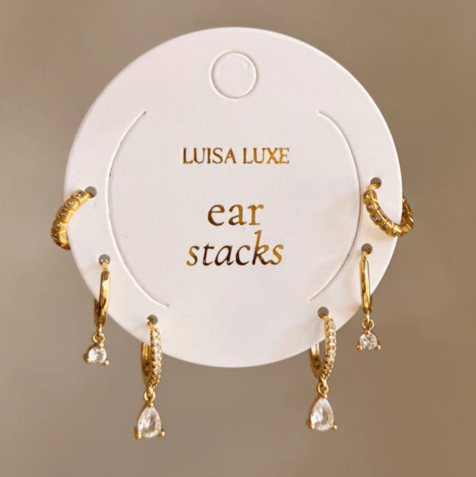 Harli, Aria & Aura Earring Stack - Luisa Luxe gold jewellery