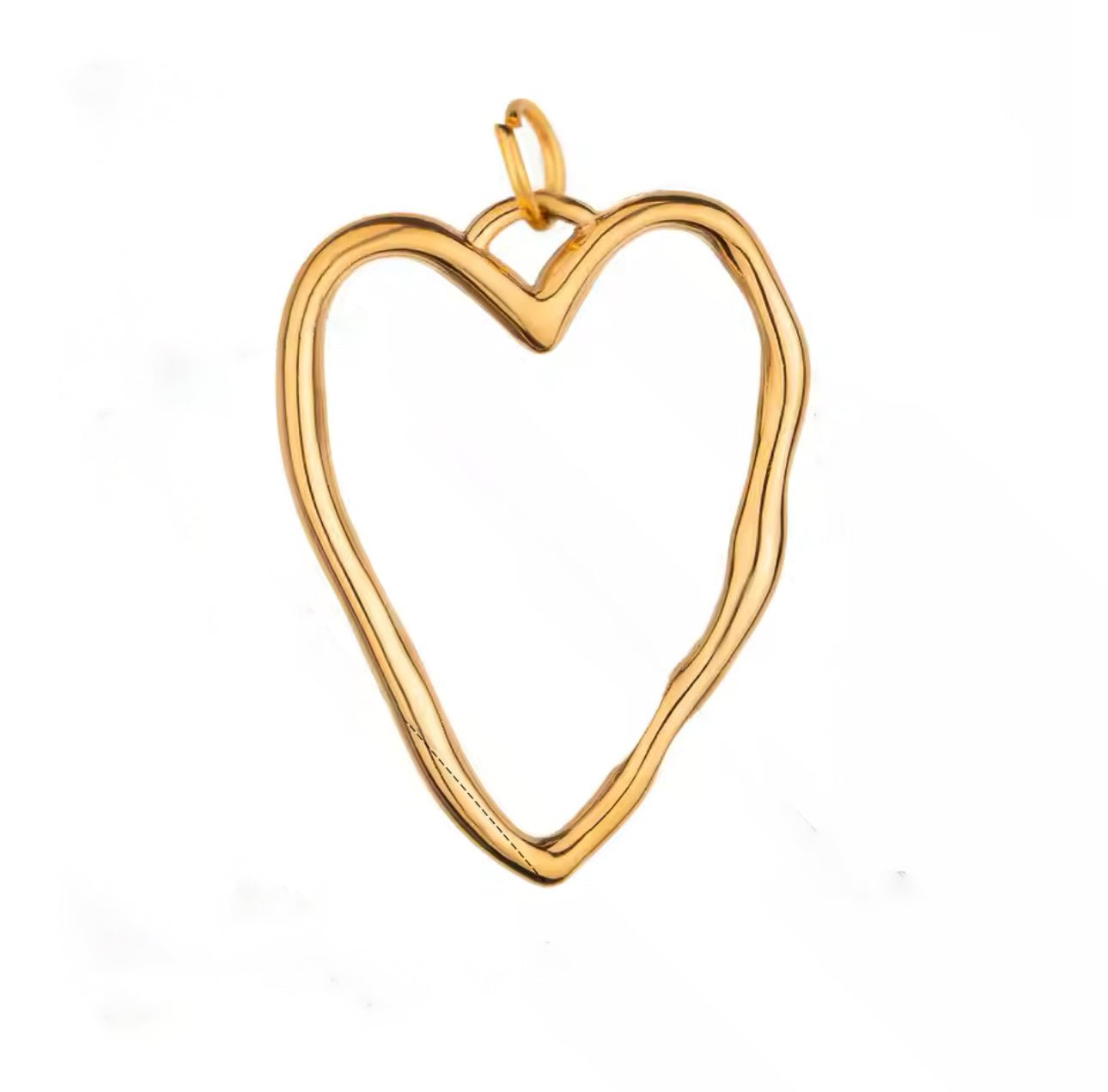 Heart Outline Charm - Luisa Luxe gold jewellery