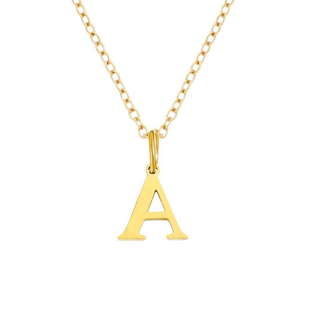 Initial Pendant Necklace - Luisa Luxe gold jewellery
