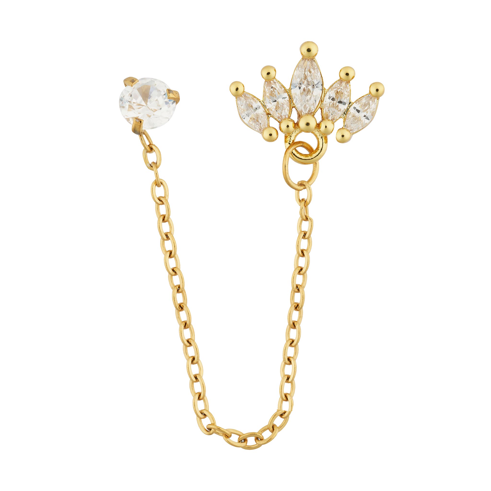 Isabella Double Earring - Luisa Luxe gold jewellery