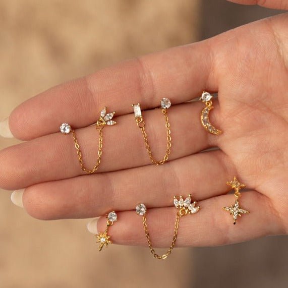 Isabella Double Earring - Luisa Luxe gold jewellery