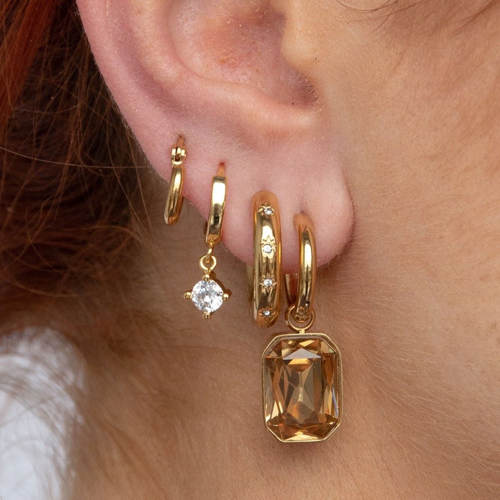 Isobel Champagne Earrings - Luisa Luxe gold jewellery