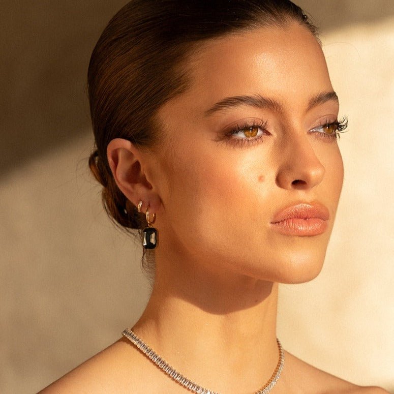 Isobel Charcoal Earrings - Luisa Luxe gold jewellery