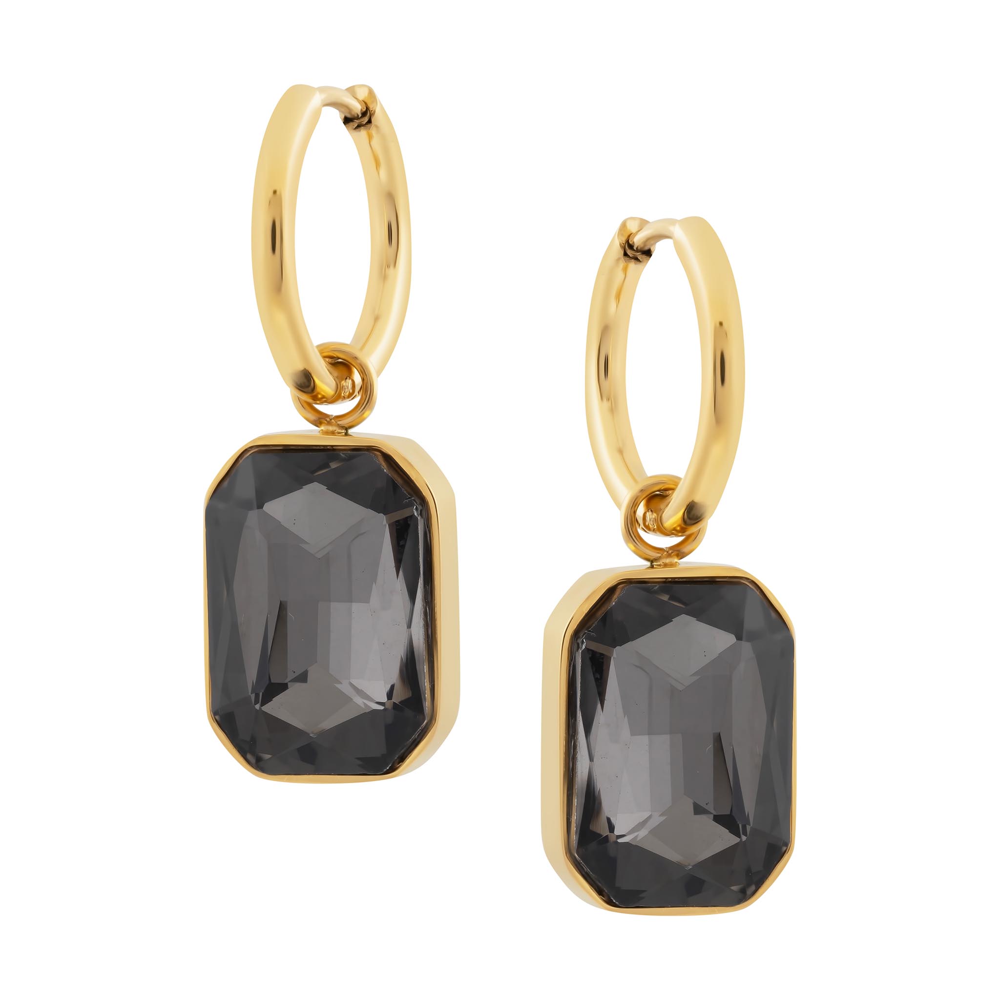 Isobel Charcoal Earrings - Luisa Luxe gold jewellery
