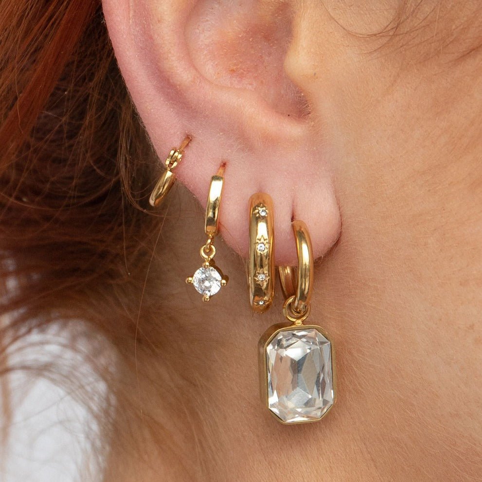 Isobel Crystal Earrings - Luisa Luxe gold jewellery