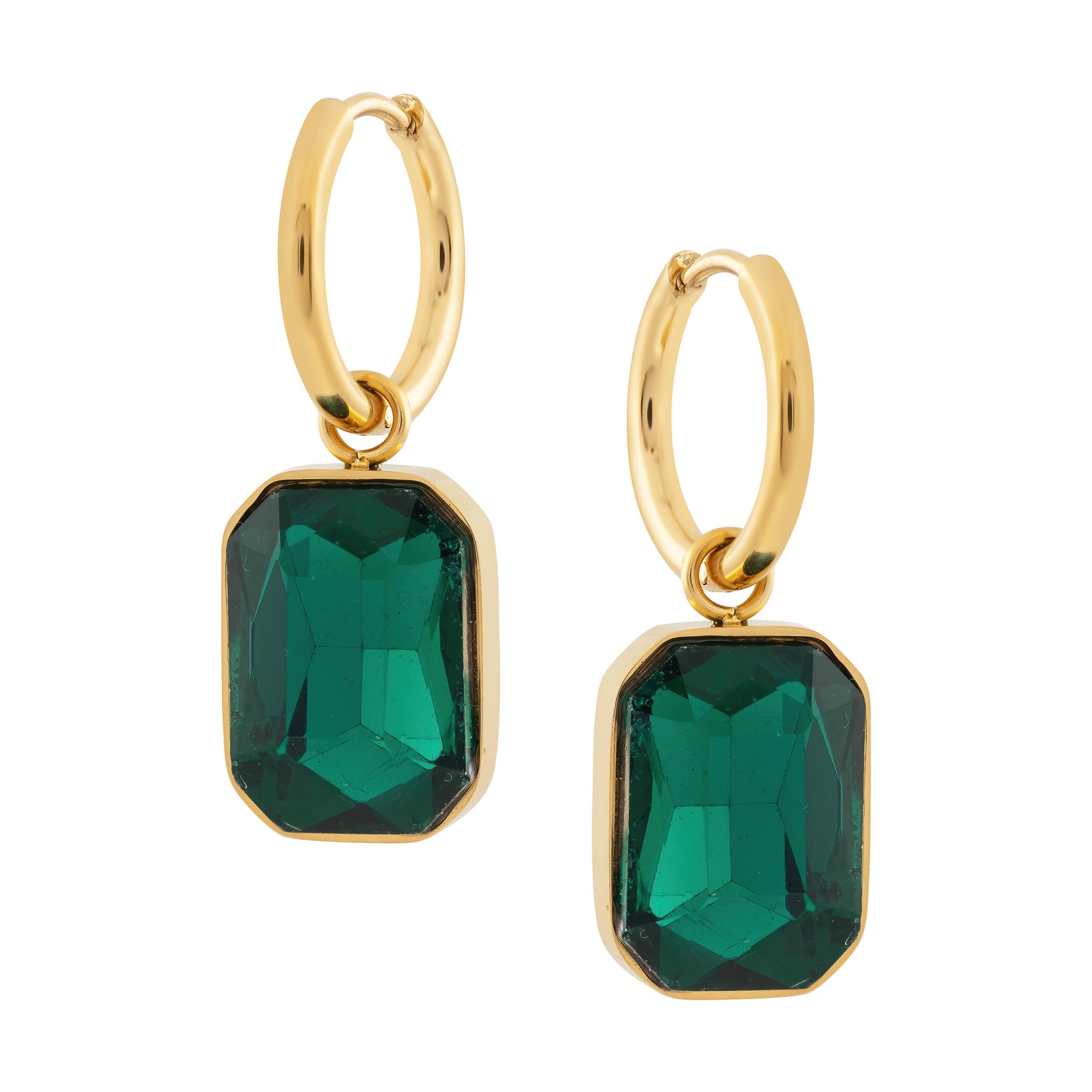 Isobel Emerald Earrings - Luisa Luxe gold jewellery