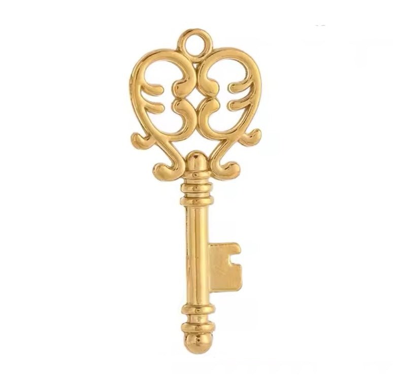 Key To My Heart Charm - Luisa Luxe gold jewellery