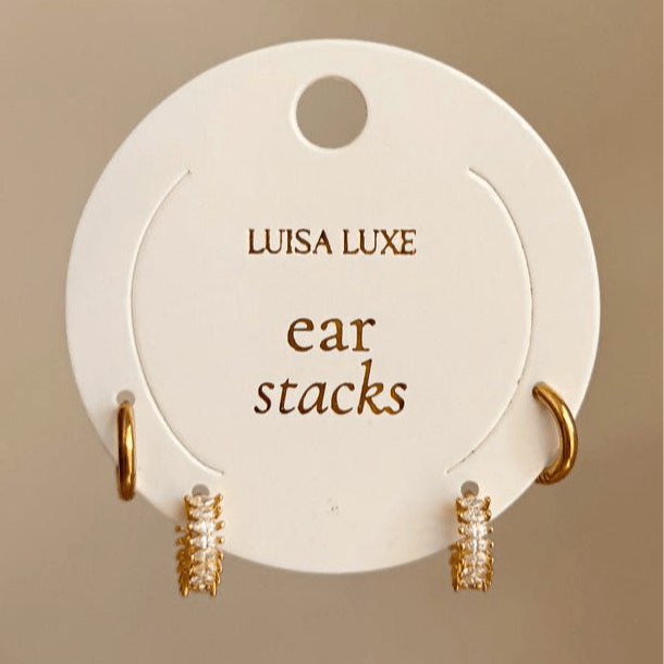 Lizzie & Dolly Earring Stack - Luisa Luxe gold jewellery