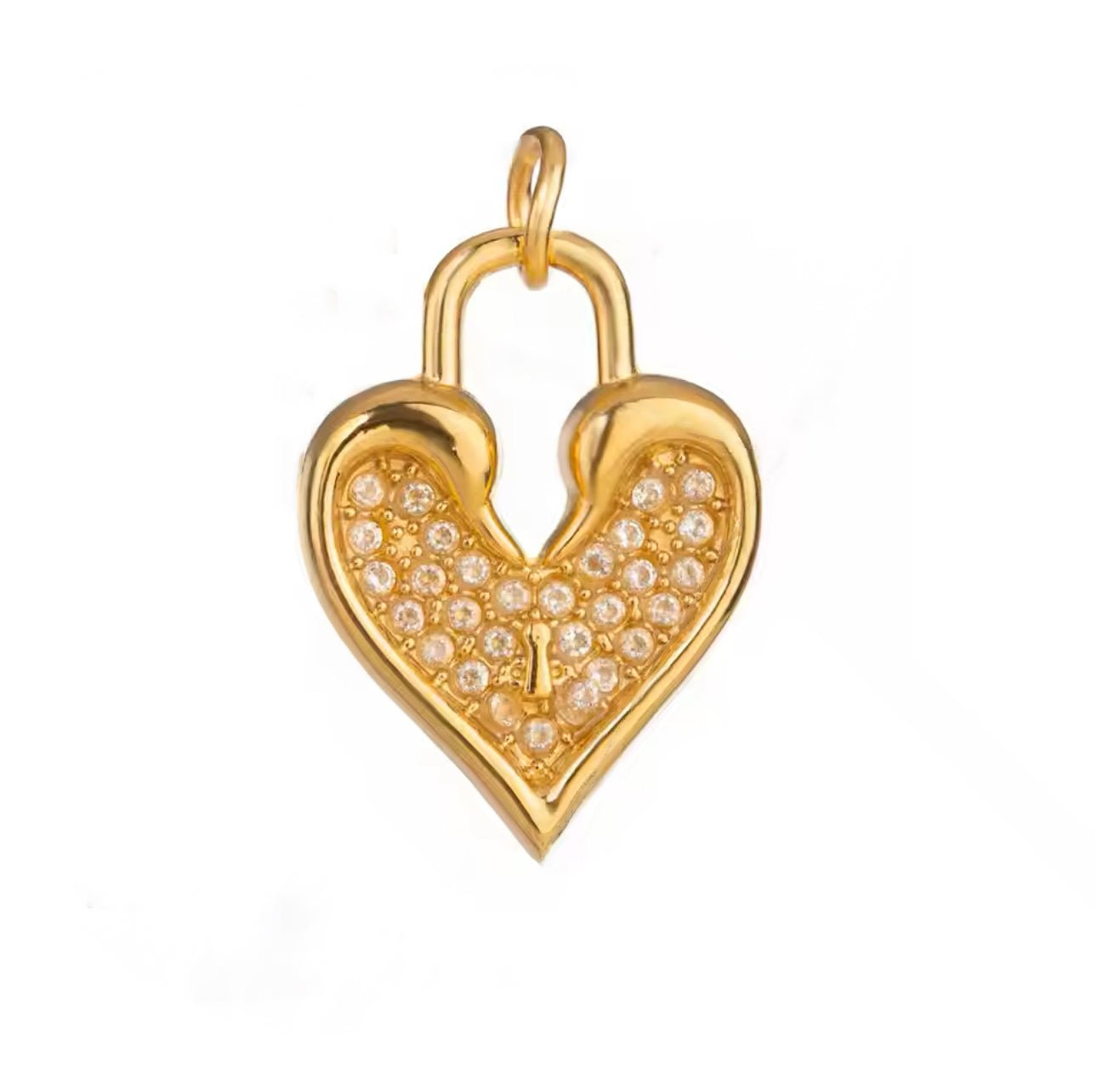 Locked Heart Charm - Luisa Luxe gold jewellery