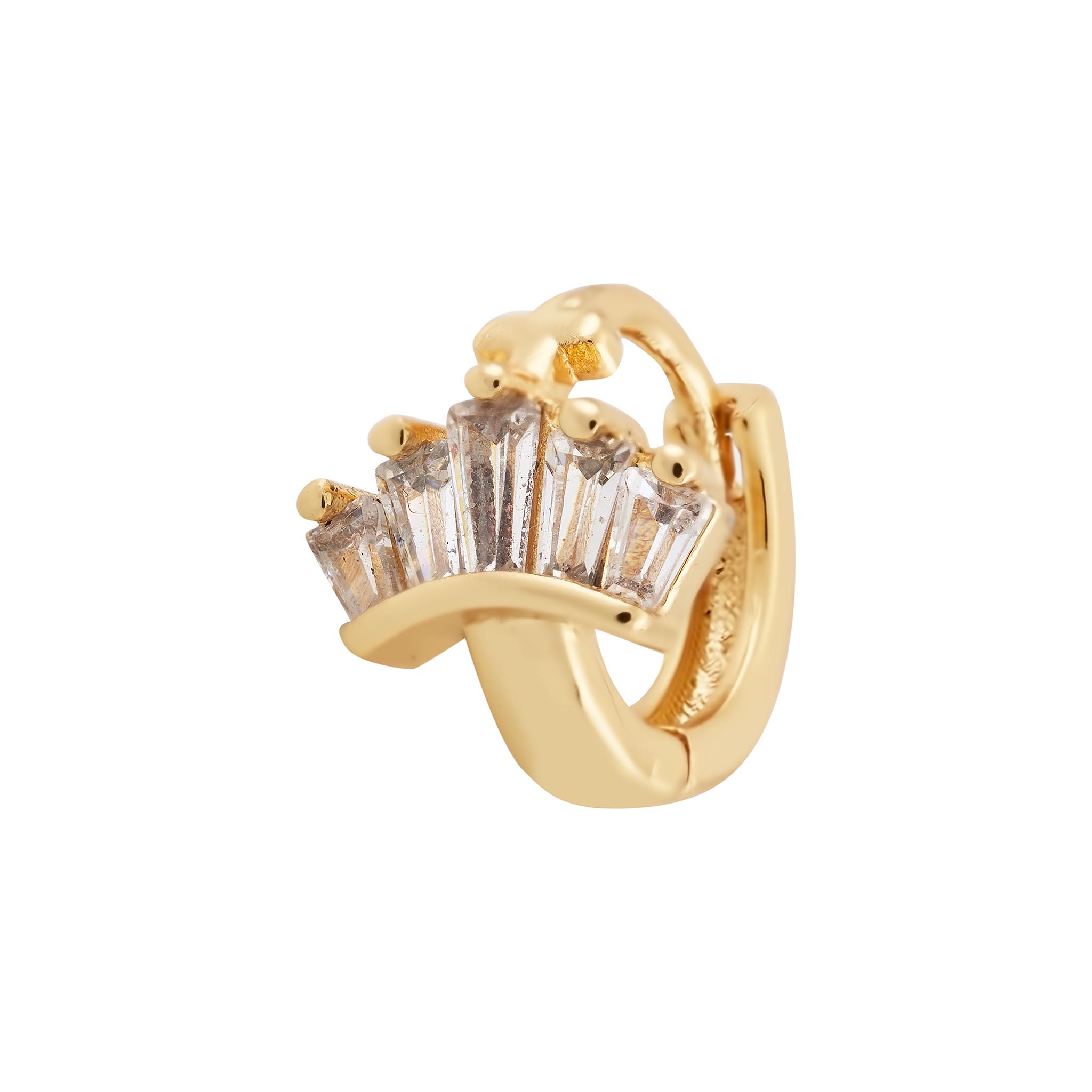 Maeve Single Huggie - Luisa Luxe gold jewellery