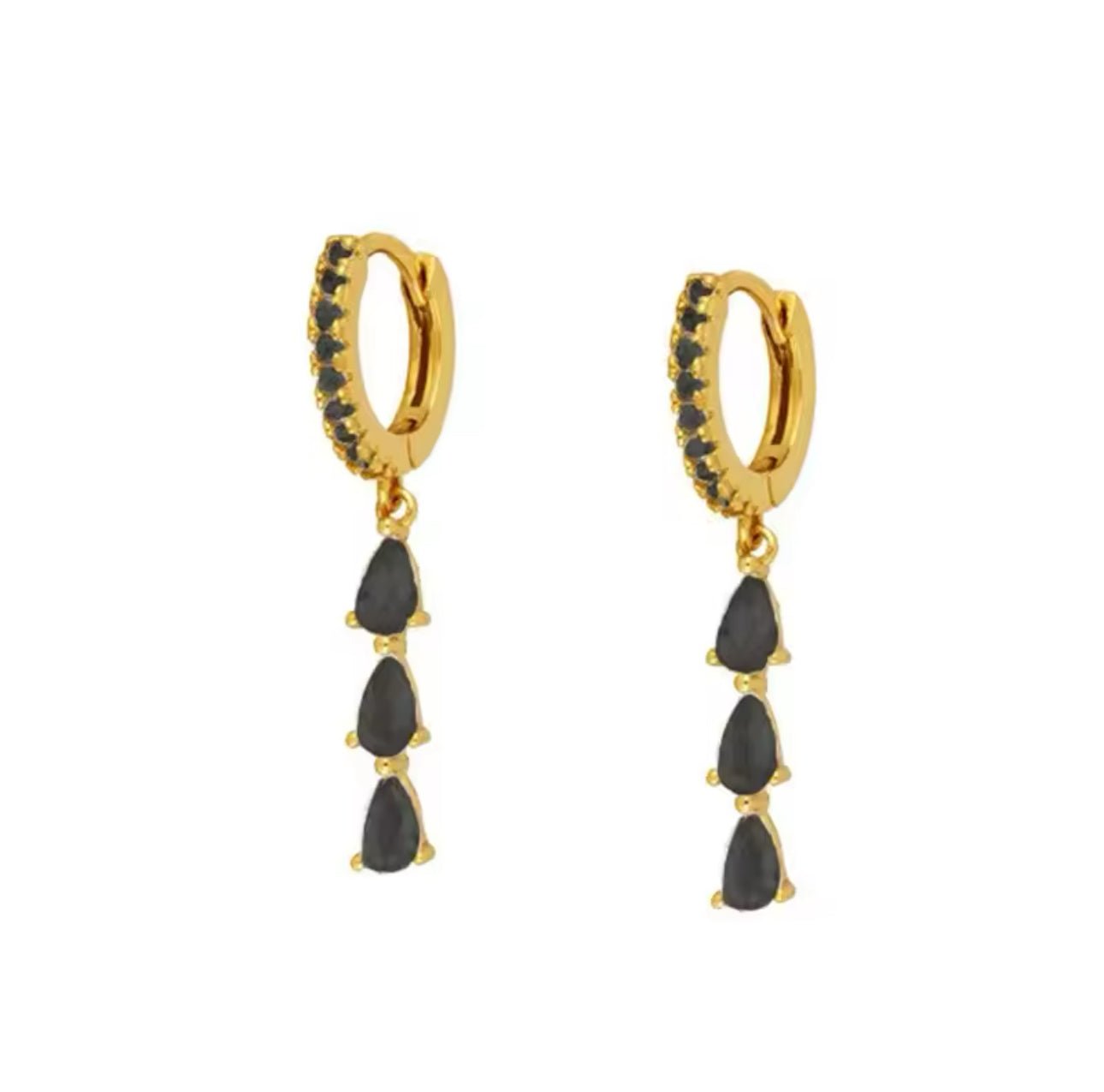 Noir Earrings - Luisa Luxe gold jewellery