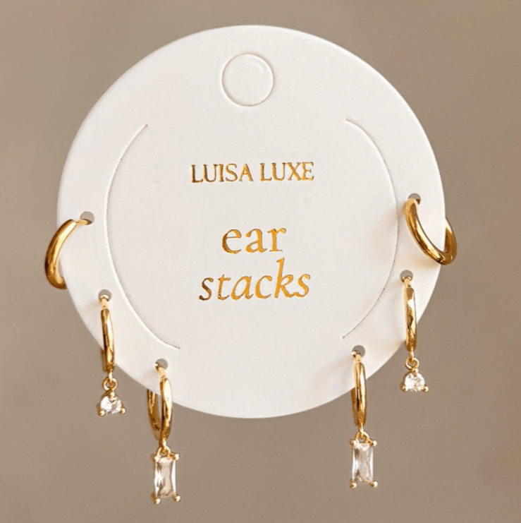 Olive, Aria & Dolly Earring Stack - Luisa Luxe gold jewellery