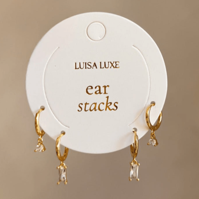 Olive & Aria Earring Stack - Luisa Luxe gold jewellery