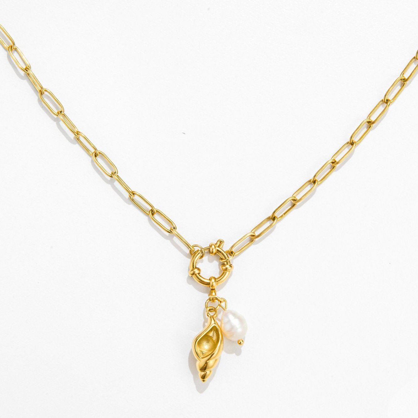 Paperclip Pendant Necklace - Luisa Luxe gold jewellery
