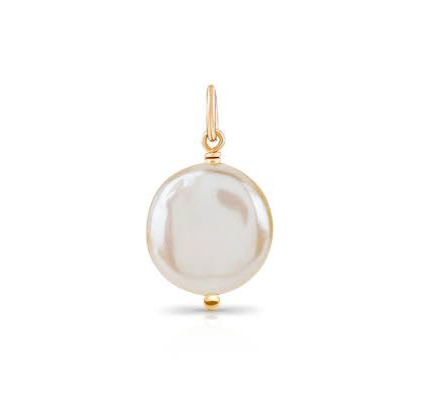 Pearl Coin Charm - Luisa Luxe gold jewellery