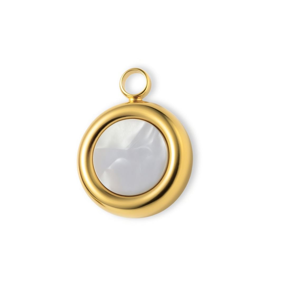 Pearl Medallion Charm - Luisa Luxe gold jewellery