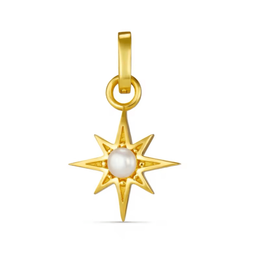 Pearl Star Charm - Luisa Luxe gold jewellery