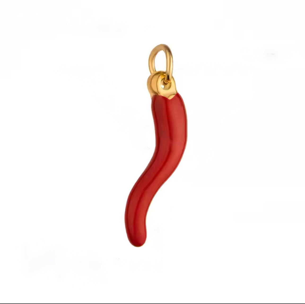 Red Cornicello Charm - Luisa Luxe gold jewellery