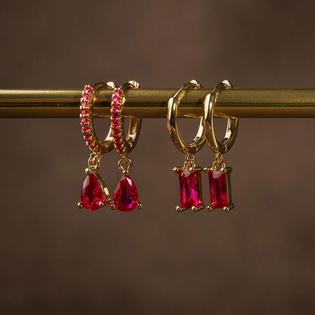 Ruby Earrings - Luisa Luxe gold jewellery