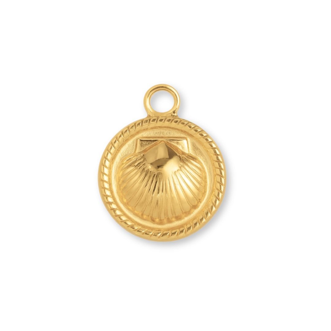 Shell Medallion Charm - Luisa Luxe gold jewellery
