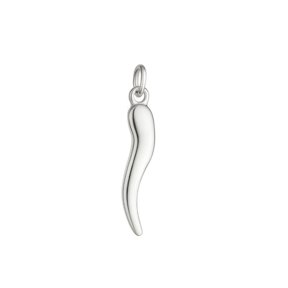 Silver Cornicello Charm - Luisa Luxe gold jewellery