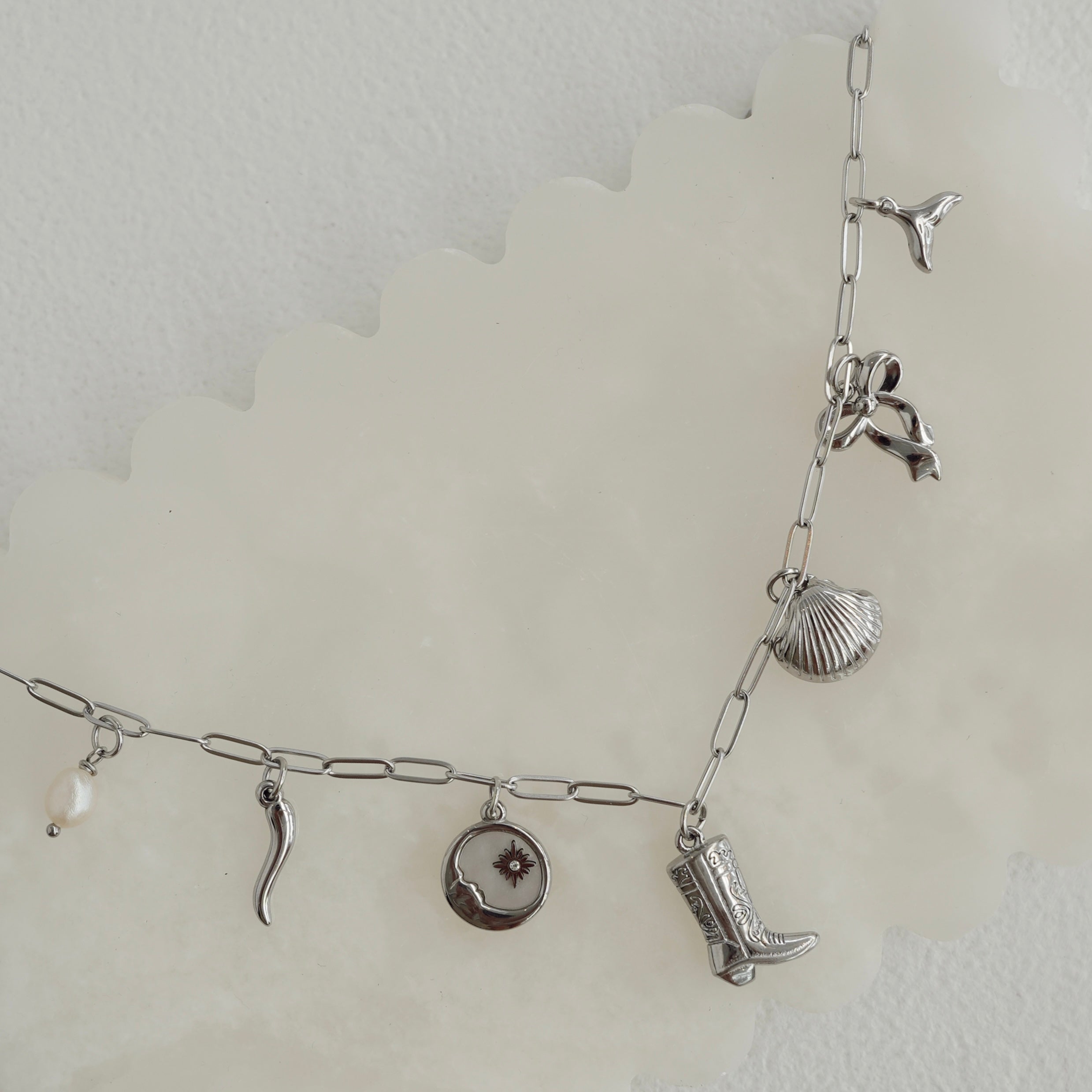 Silver Fine Paperclip Necklace - Luisa Luxe gold jewellery