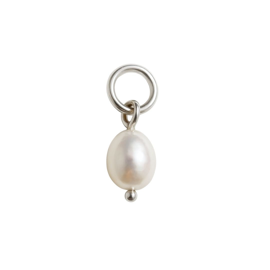 Silver Freshwater Pearl Charm - Luisa Luxe gold jewellery
