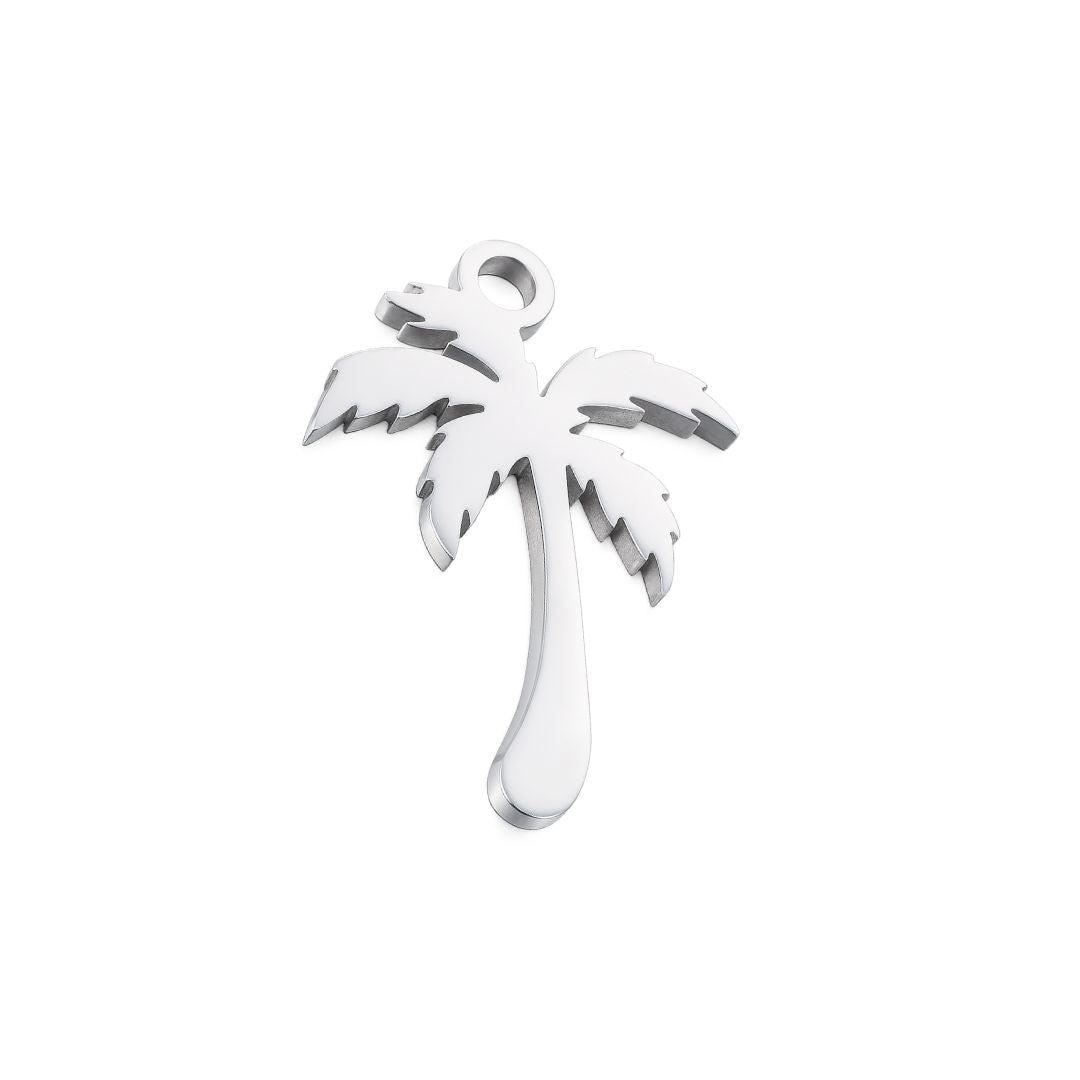 Silver Palm Tree Charm - Luisa Luxe gold jewellery