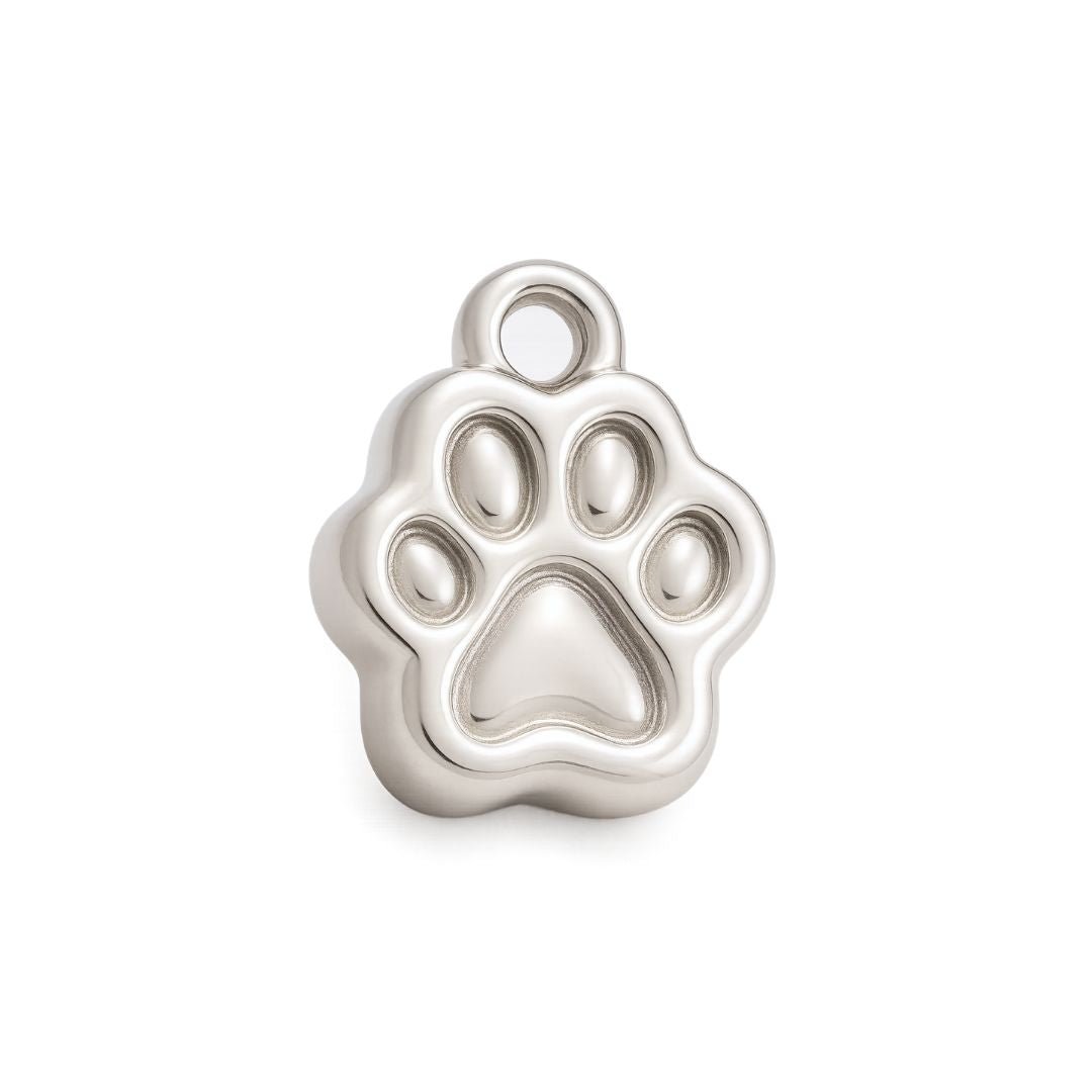 Silver Paw Print Charm - Luisa Luxe gold jewellery