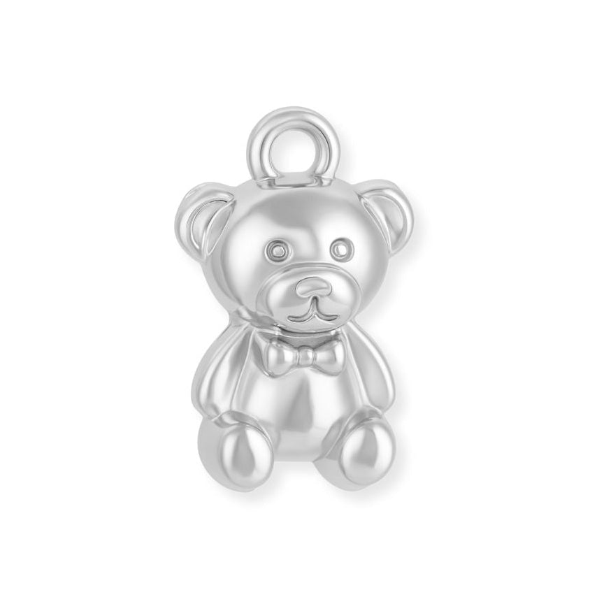 Silver Teddy Bear Charm - Luisa Luxe gold jewellery