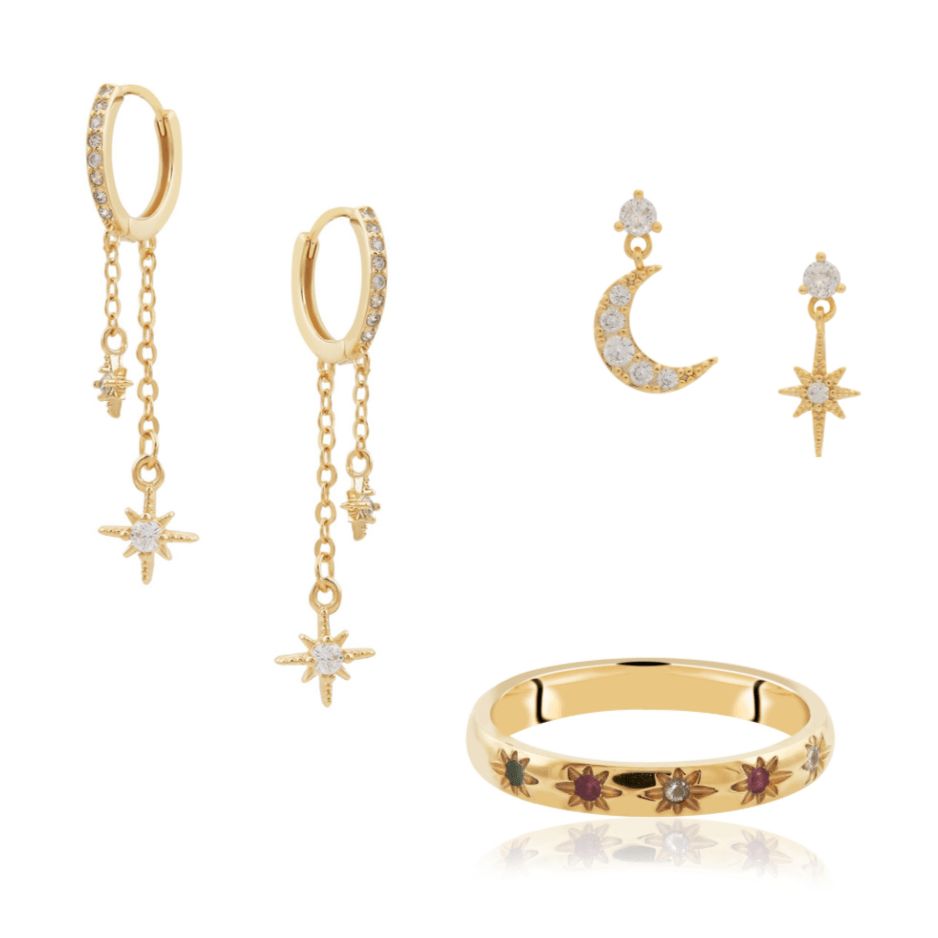 Star and Moon Bundle - Luisa Luxe gold jewellery