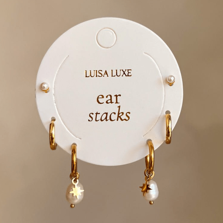 Sterla, Dolly & Pippa Earring Stack - Luisa Luxe gold jewellery