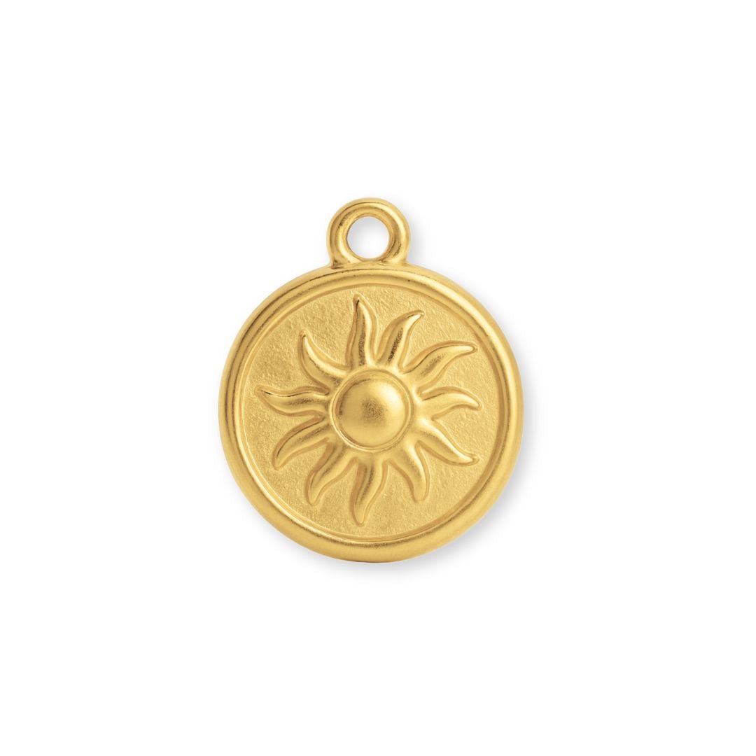 Sun Medallion Charm - Luisa Luxe gold jewellery