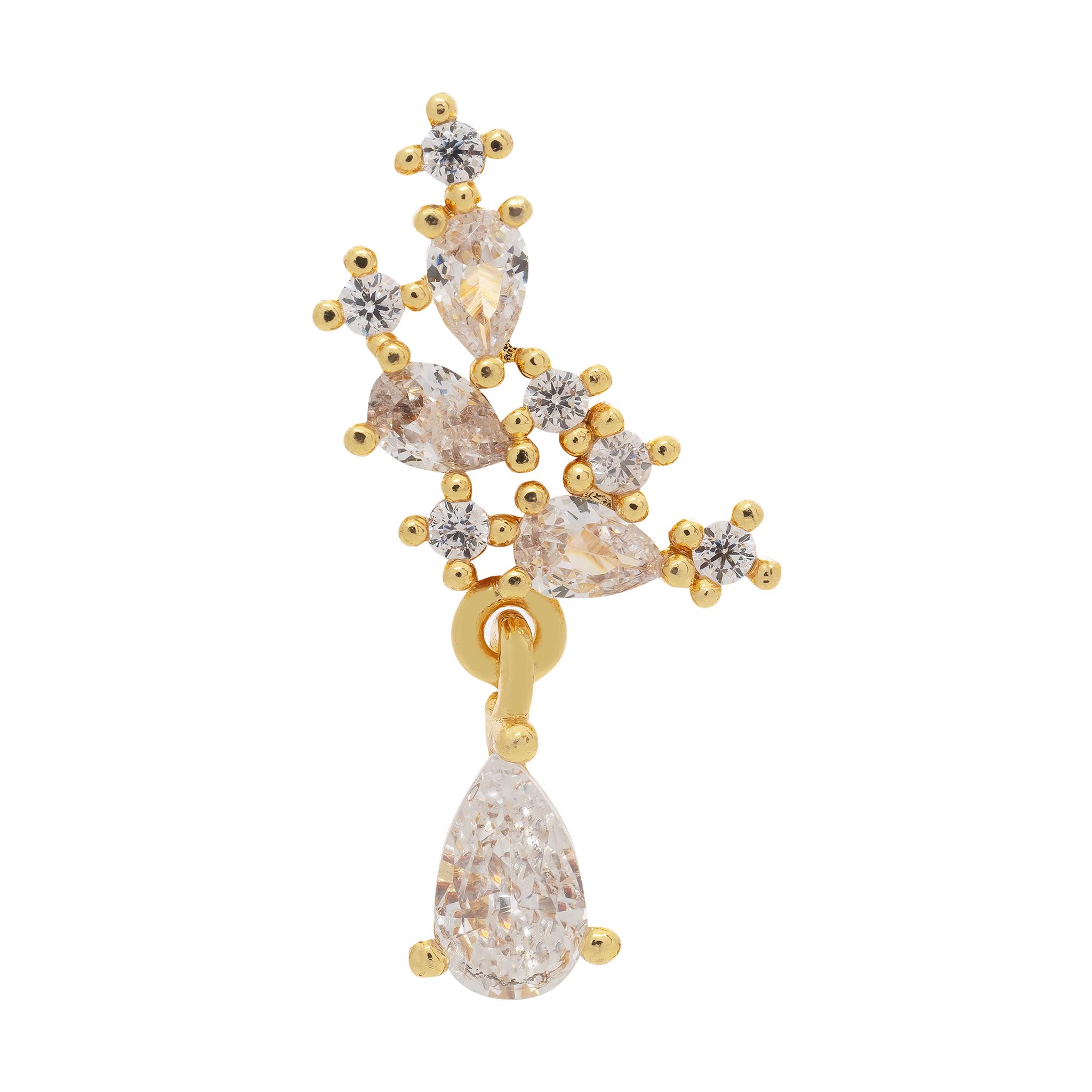 Vi Single Earring - Luisa Luxe gold jewellery