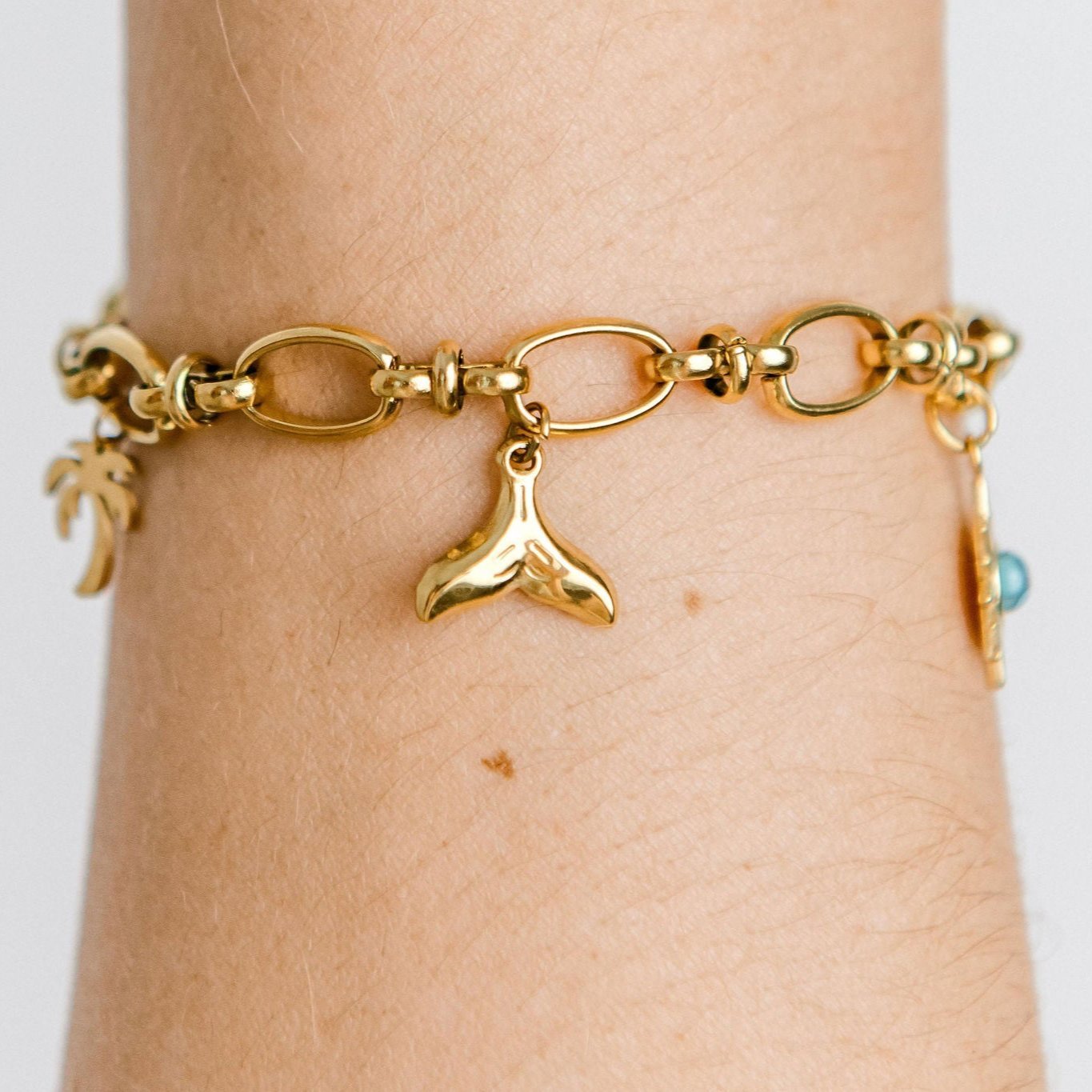 Whale Tail Charm - Luisa Luxe gold jewellery